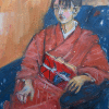Winter kimono  16x14in  2010